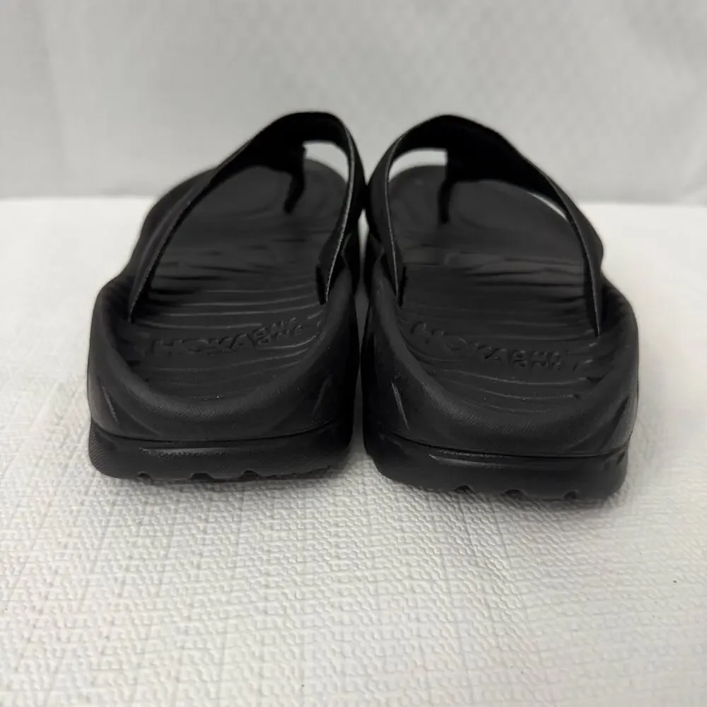 Hoka One One Ora Recovery Flip Flops Women’s Size 6 Black Slip On